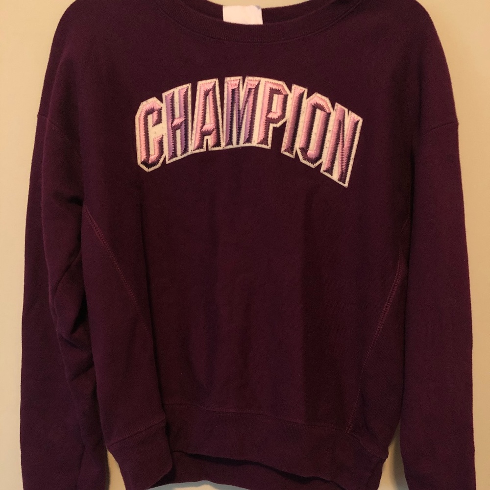CUTE Purple Champion Crewneck